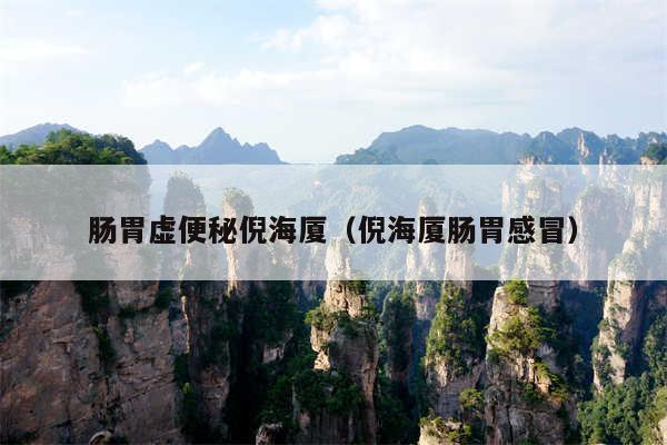 肠胃虚便秘倪海厦（倪海厦肠胃感冒）