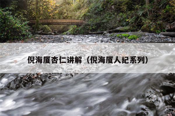 倪海厦杏仁讲解（倪海厦人纪系列）