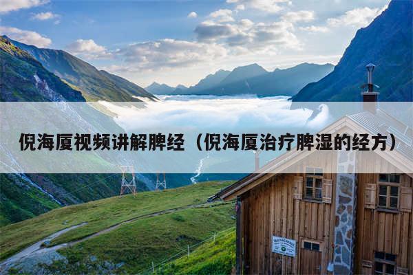 倪海厦视频讲解脾经（倪海厦治疗脾湿的经方）