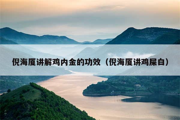 倪海厦讲解鸡内金的功效（倪海厦讲鸡屎白）