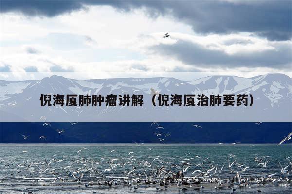 倪海厦肺肿瘤讲解（倪海厦治肺要药）