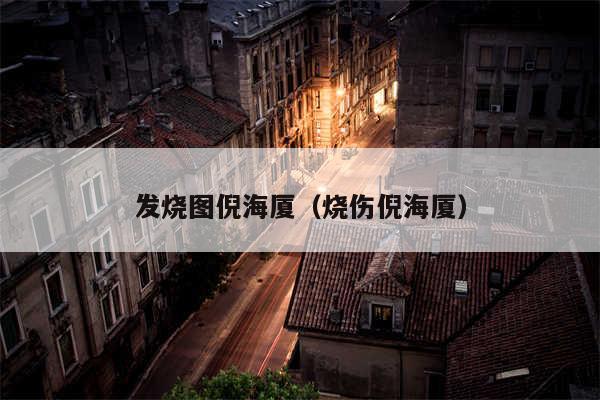 发烧图倪海厦（烧伤倪海厦）