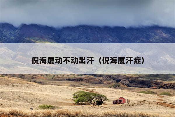 倪海厦动不动出汗（倪海厦汗症）