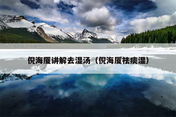 倪海厦讲解去湿汤（倪海厦祛痰湿）