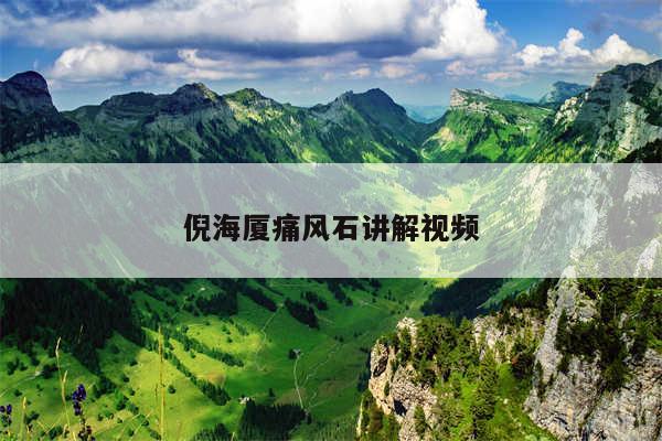 倪海厦痛风石讲解视频