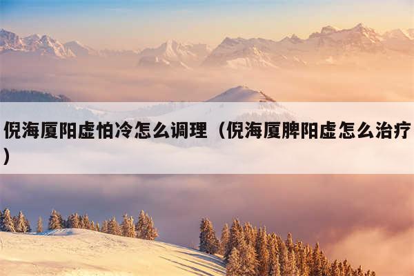 倪海厦阳虚怕冷怎么调理（倪海厦脾阳虚怎么治疗）