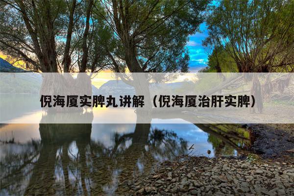 倪海厦实脾丸讲解（倪海厦治肝实脾）