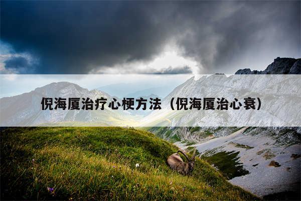 倪海厦治疗心梗方法（倪海厦治心衰）
