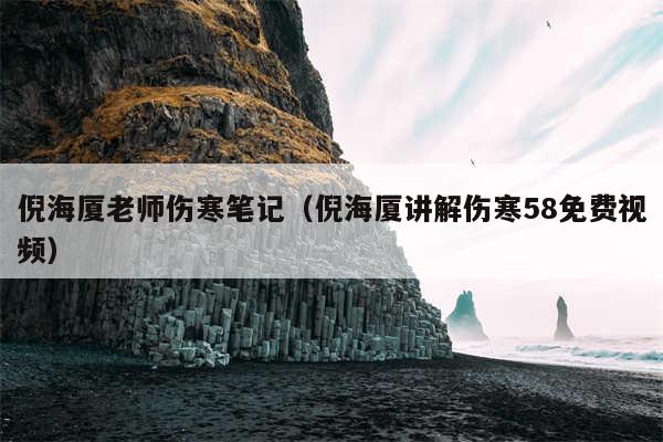 倪海厦老师伤寒笔记（倪海厦讲解伤寒58免费视频）