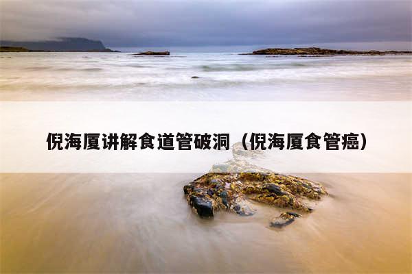 倪海厦讲解食道管破洞（倪海厦食管癌）