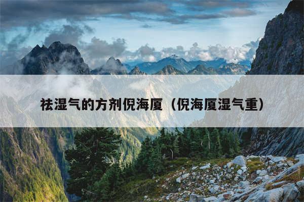 祛湿气的方剂倪海厦（倪海厦湿气重）