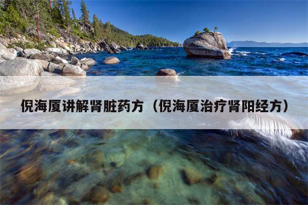 倪海厦讲解肾脏药方(倪海厦治疗肾阳经方)