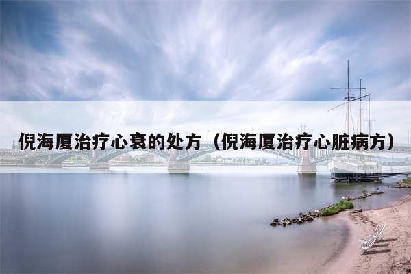 倪海厦治疗心衰的处方(倪海厦治疗心脏病方)