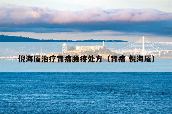 倪海厦治疗背痛腰疼处方(背痛 倪海厦)