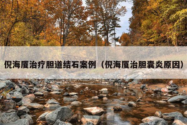 倪海厦治疗胆道结石案例(倪海厦治胆囊炎原因)