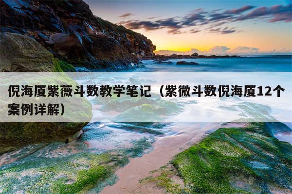 倪海厦紫薇斗数教学笔记(紫微斗数倪海厦12个案例详解)