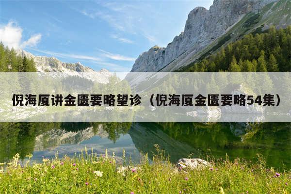 倪海厦讲金匮要略望诊(倪海厦金匮要略54集)