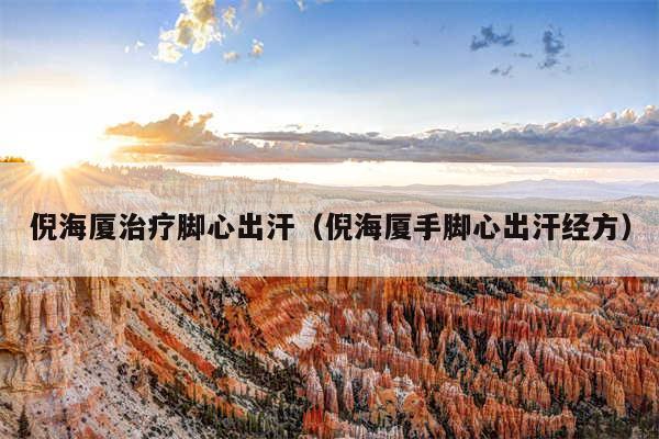 倪海厦治疗脚心出汗(倪海厦手脚心出汗经方)