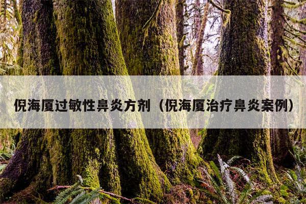 倪海厦过敏性鼻炎方剂(倪海厦治疗鼻炎案例)
