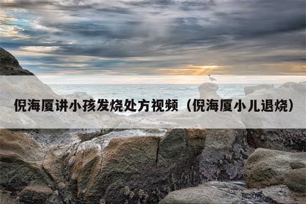 倪海厦讲小孩发烧处方视频(倪海厦小儿退烧)