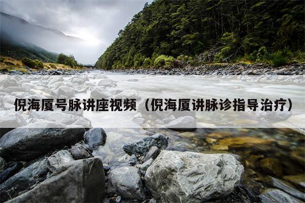 倪海厦号脉讲座视频（倪海厦讲脉诊指导治疗）