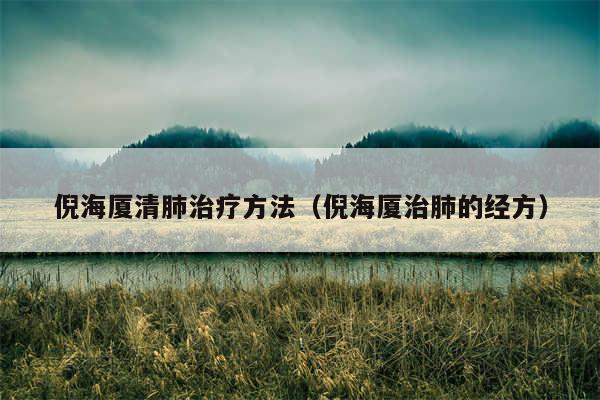 倪海厦清肺治疗方法(倪海厦治肺的经方)