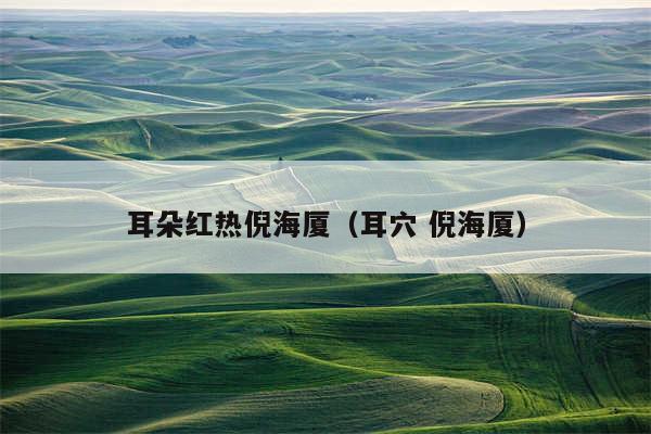 耳朵红热倪海厦(耳穴 倪海厦)