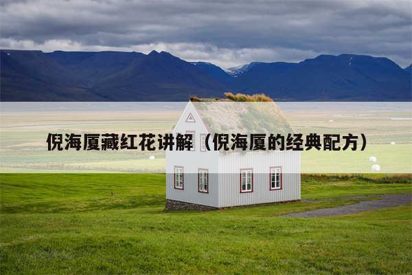 倪海厦藏红花讲解(倪海厦的经典配方)
