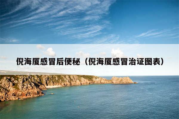 倪海厦感冒后便秘(倪海厦感冒治证图表)