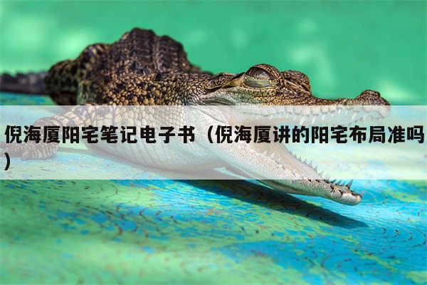 倪海厦阳宅笔记电子书(倪海厦讲的阳宅布局准吗)
