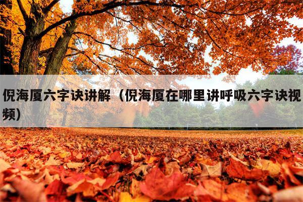 倪海厦六字诀讲解（倪海厦在哪里讲呼吸六字诀视频）