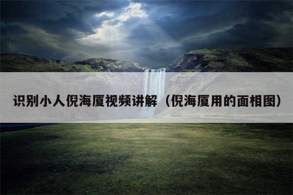 识别小人倪海厦视频讲解（倪海厦用的面相图）