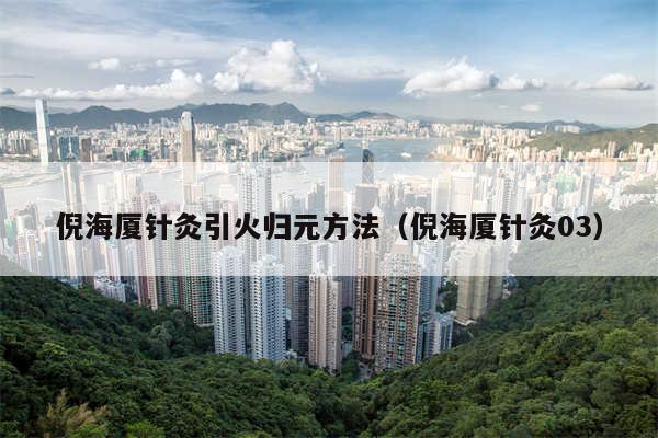 倪海厦针灸引火归元方法(倪海厦针灸03)