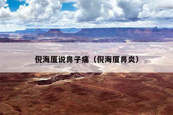倪海厦说鼻子痛(倪海厦鼻炎)