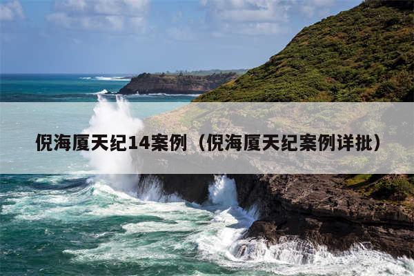 倪海厦天纪14案例(倪海厦天纪案例详批)