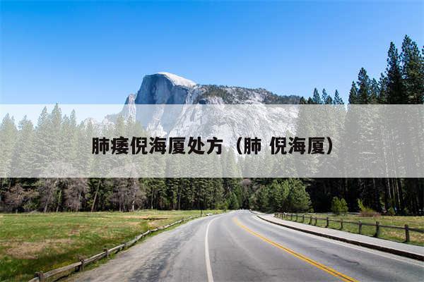 肺痿倪海厦处方(肺 倪海厦)