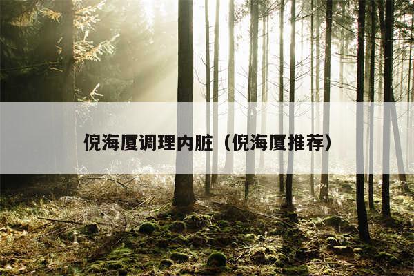 倪海厦调理内脏(倪海厦推荐)