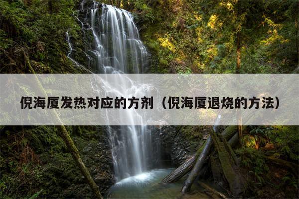 倪海厦发热对应的方剂(倪海厦退烧的方法)
