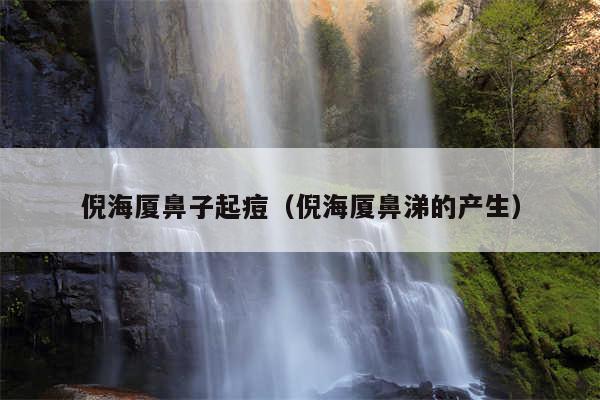 倪海厦鼻子起痘(倪海厦鼻涕的产生)