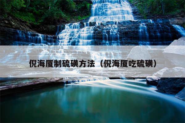 倪海厦制硫磺方法（倪海厦吃硫磺）