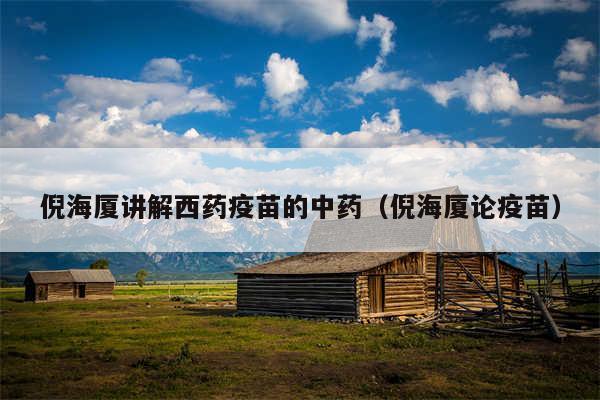 倪海厦讲解西药疫苗的中药（倪海厦论疫苗）