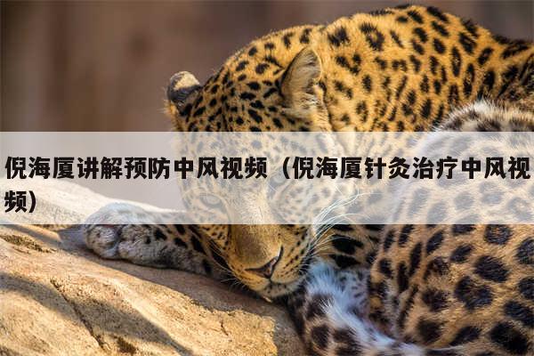 倪海厦讲解预防中风视频(倪海厦针灸治疗中风视频)