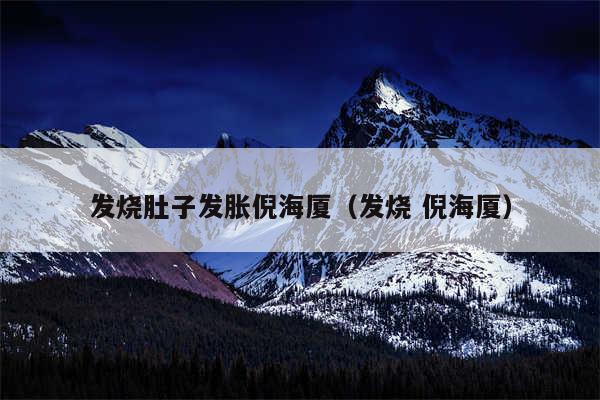 发烧肚子发胀倪海厦（发烧 倪海厦）