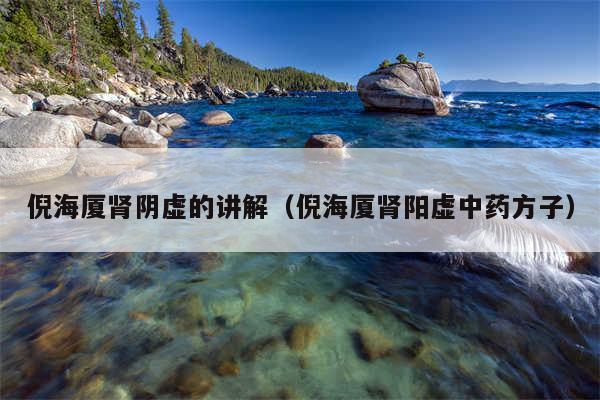 倪海厦肾阴虚的讲解(倪海厦肾阳虚中药方子)
