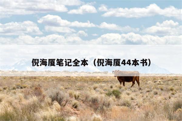 倪海厦笔记全本(倪海厦44本书)