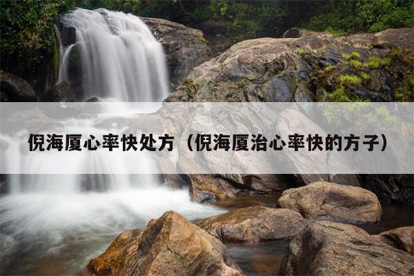 倪海厦心率快处方(倪海厦治心率快的方子)