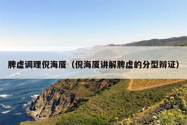 脾虚调理倪海厦(倪海厦讲解脾虚的分型辩证)