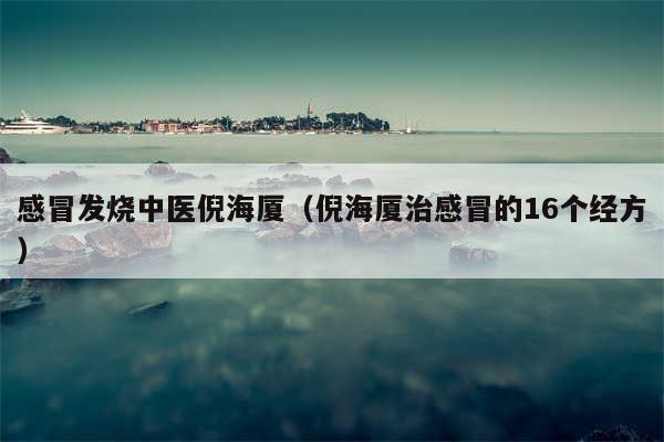 感冒发烧中医倪海厦(倪海厦治感冒的16个经方)