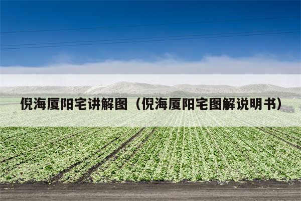 倪海厦阳宅讲解图（倪海厦阳宅图解说明书）