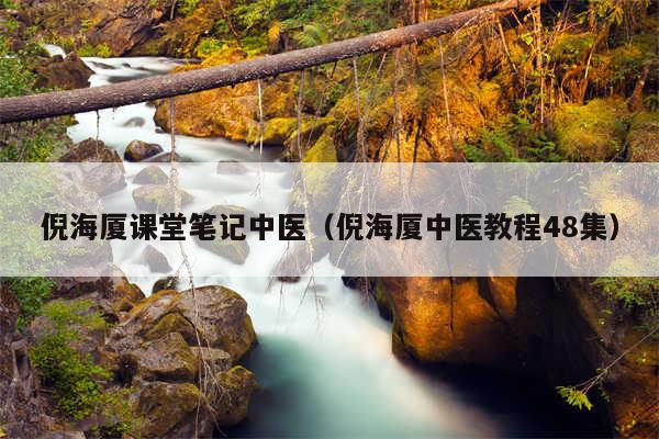倪海厦课堂笔记中医（倪海厦中医教程48集）